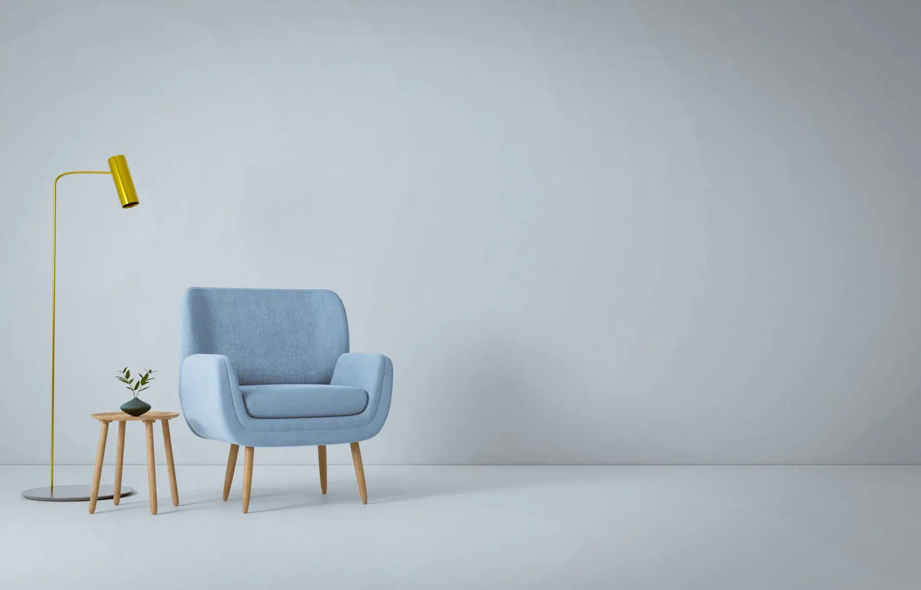 Powder blue accent armchair