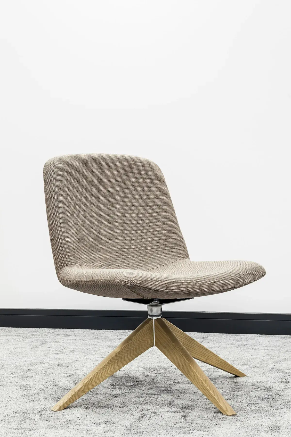 Grey revolving office chair